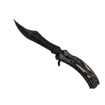 ★ Butterfly Knife | Black Laminate (Battle-Scarred)
