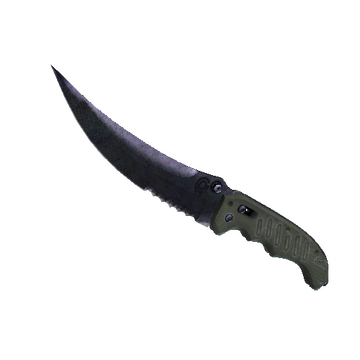★ StatTrak™ Flip Knife | Blue Steel (Battle-Scarred)