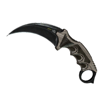 ★ StatTrak™ Karambit | Black Laminate (Well-Worn)