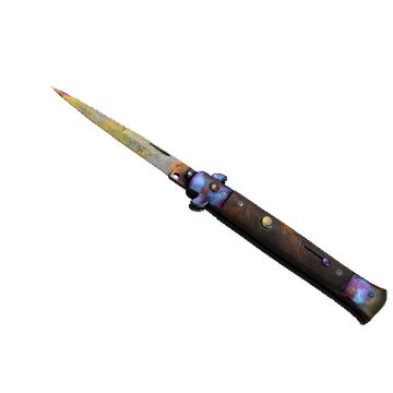 ★ StatTrak™ Stiletto Knife | Case Hardened (Well-Worn)