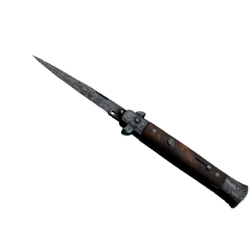 ★ StatTrak™ Stiletto Knife | Damascus Steel (Battle-Scarred)