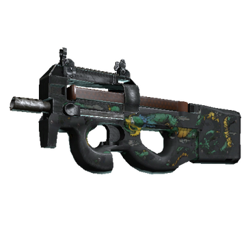 StatTrak™ P90 | Emerald Dragon (Battle-Scarred)