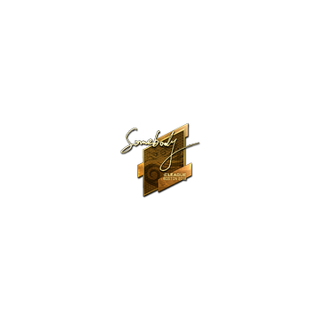 Sticker | somebody (Gold) | Boston 2018